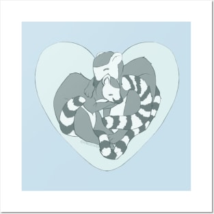 Lemurs in love Posters and Art